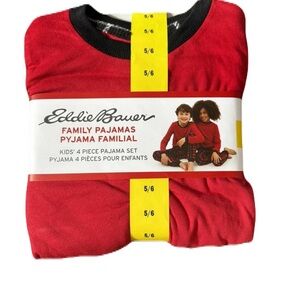 Eddie Bauer Kids' Red Pajama Set Size 5/6 NWT